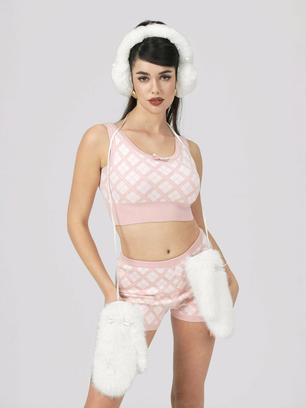 Penelope Shorts: Pink Knit Shorts for Resort Brunch | Nana Jacqueline
