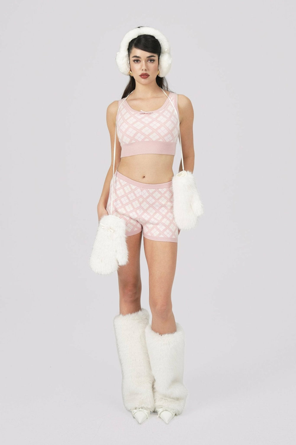Penelope Shorts: Pink Knit Shorts for Resort Brunch | Nana Jacqueline