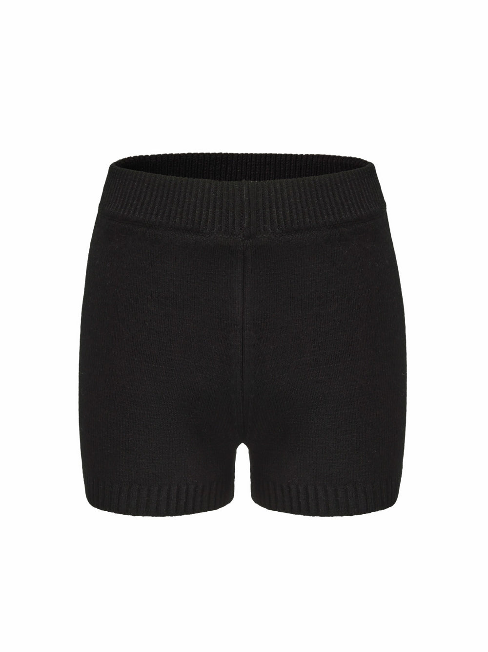 Alexis Shorts: Black Knit Shorts for Resort Outfit | Nana Jacqueline