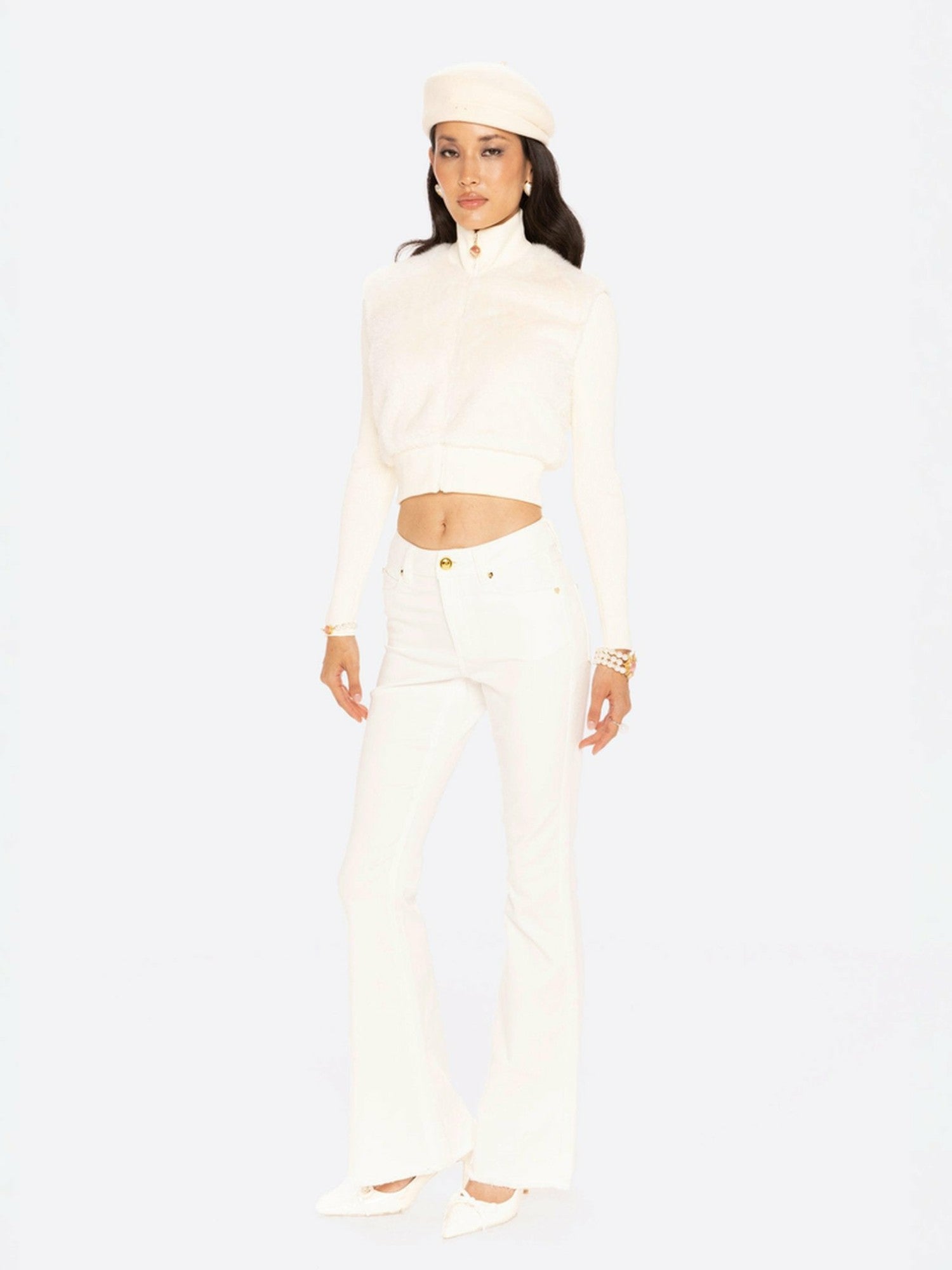 Hailey Knit Jacket: White Knit Jacket for Resort Brunch | Nana Jacqueline