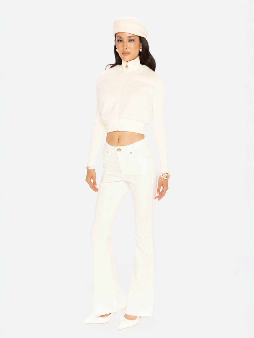 Hailey Knit Jacket: White Knit Jacket for Resort Brunch | Nana Jacqueline