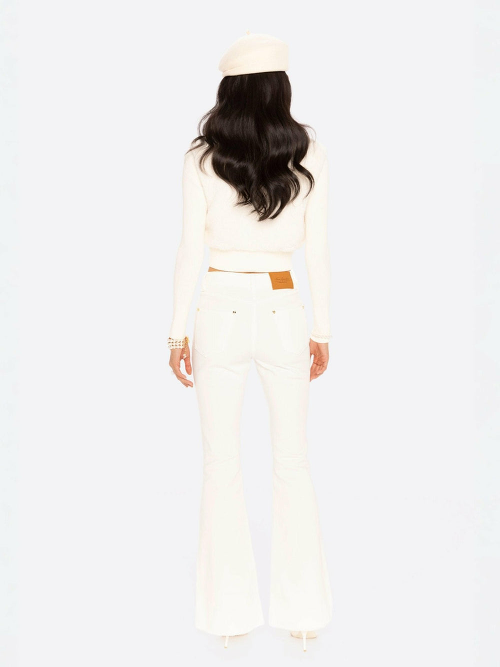 Hailey Knit Jacket: White Knit Jacket for Resort Brunch | Nana Jacqueline