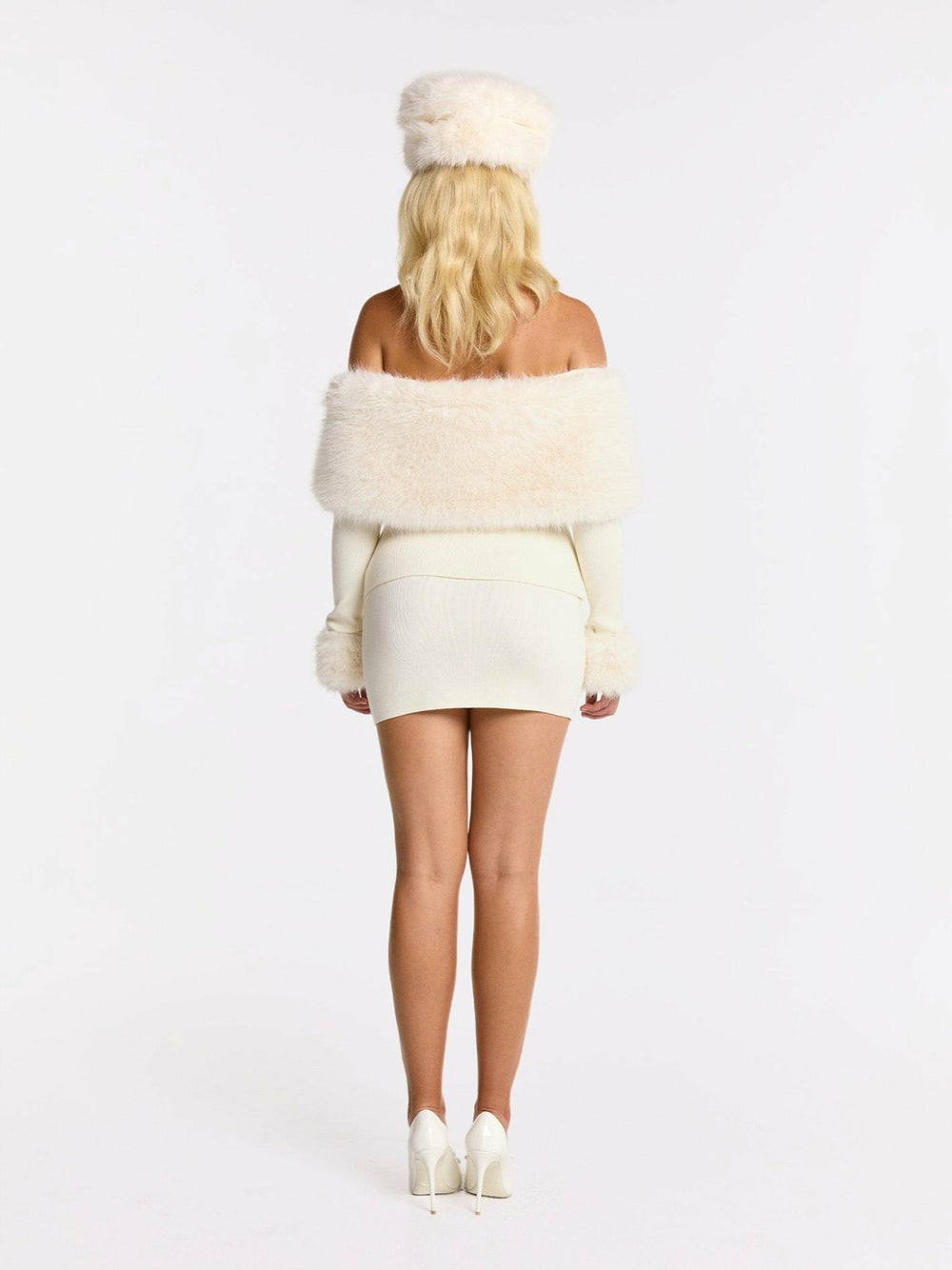 Nadine Skirt: White Mini Skirt for Engagement Party | Nana Jacqueline