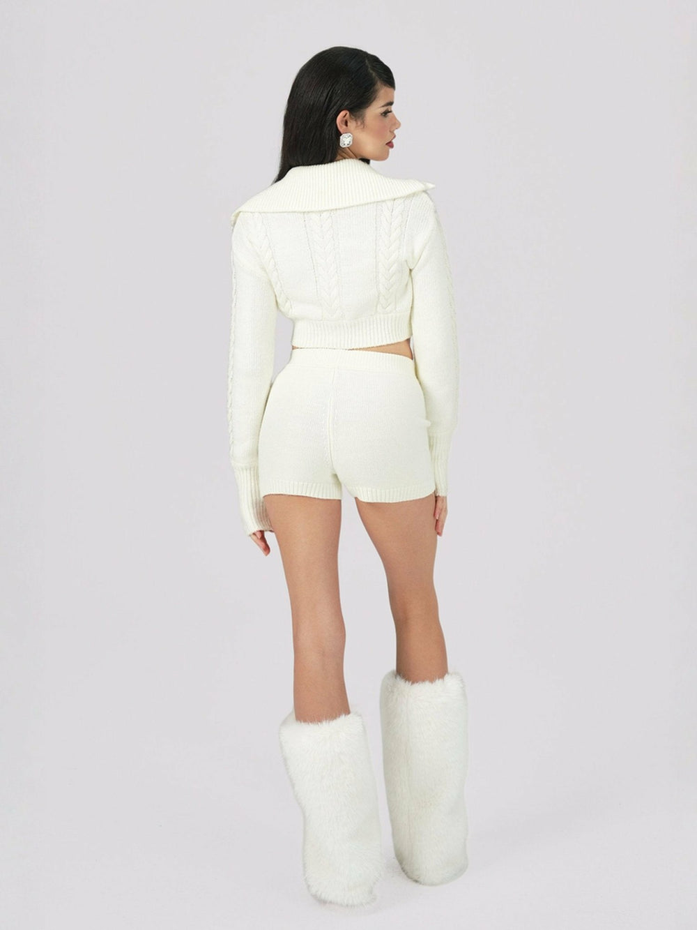 Alexis Shorts: White Knit Shorts for Resort Brunch | Nana Jacqueline