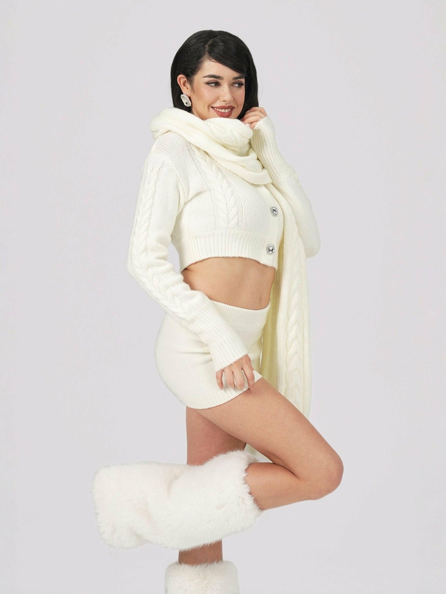 Alexis Shorts: White Knit Shorts for Resort Brunch | Nana Jacqueline