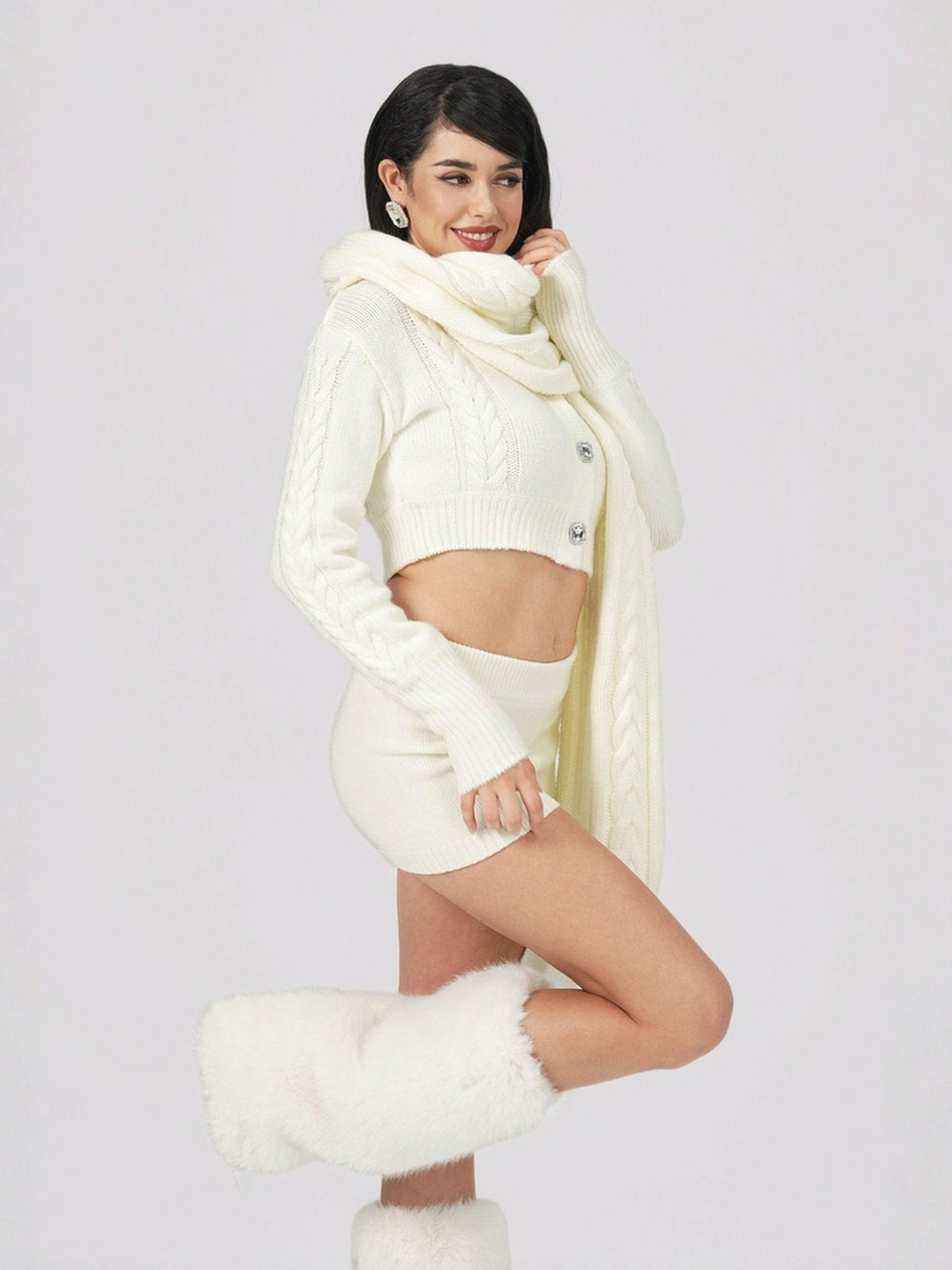 Alexis Shorts: White Knit Shorts for Resort Brunch | Nana Jacqueline