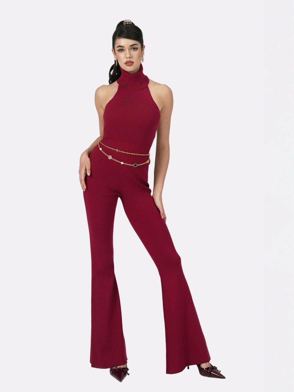 Gwen Jumpsuit: Red Jumpsuit for Cocktail Party | Nana Jacqueline