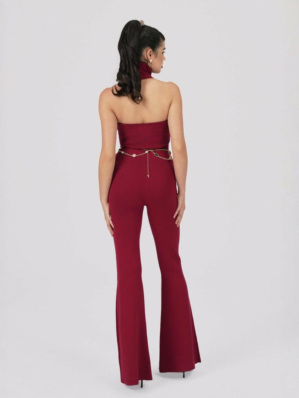 Gwen Jumpsuit: Red Jumpsuit for Cocktail Party | Nana Jacqueline
