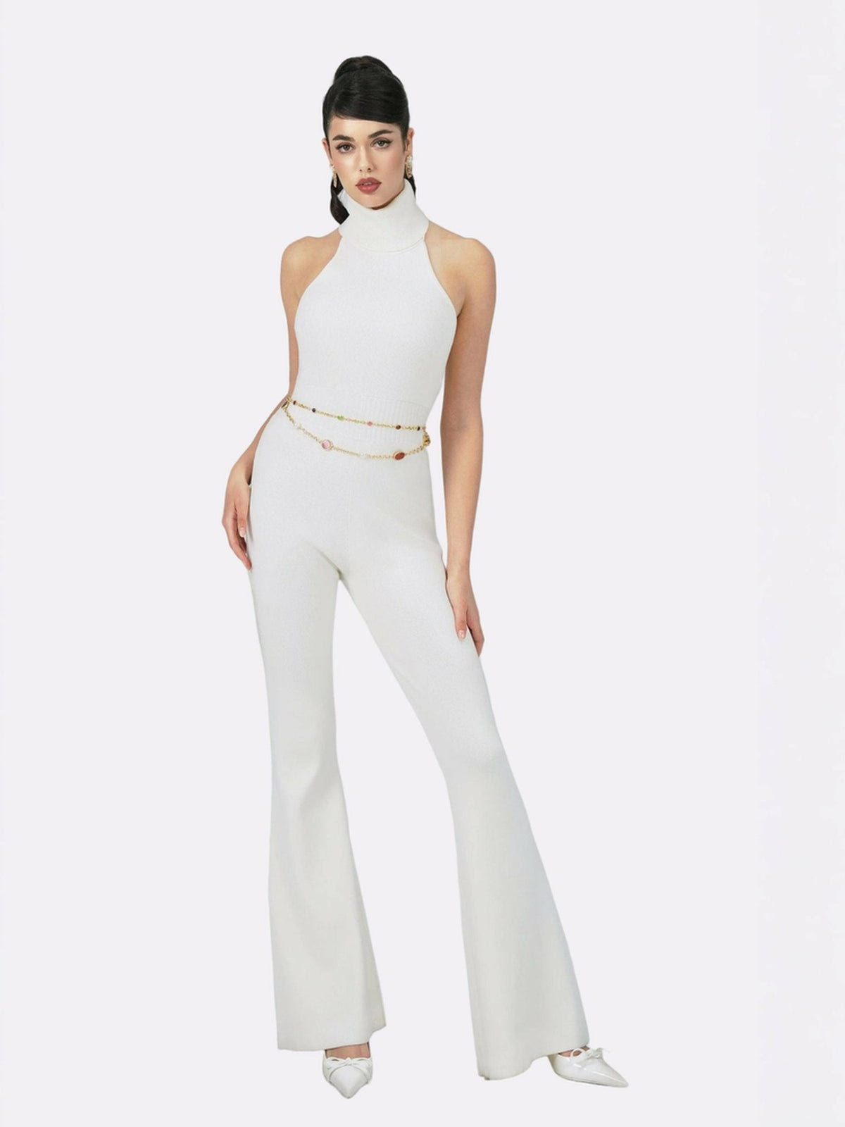Gwen Jumpsuit: White Jumpsuit for Engagement Party | Nana Jacqueline