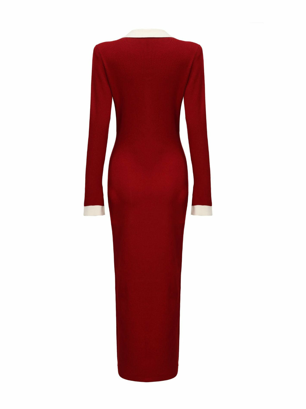 Felicity Long Knit Cardigan: Red Knit Cardigan for Holiday Party | Nana Jacqueline