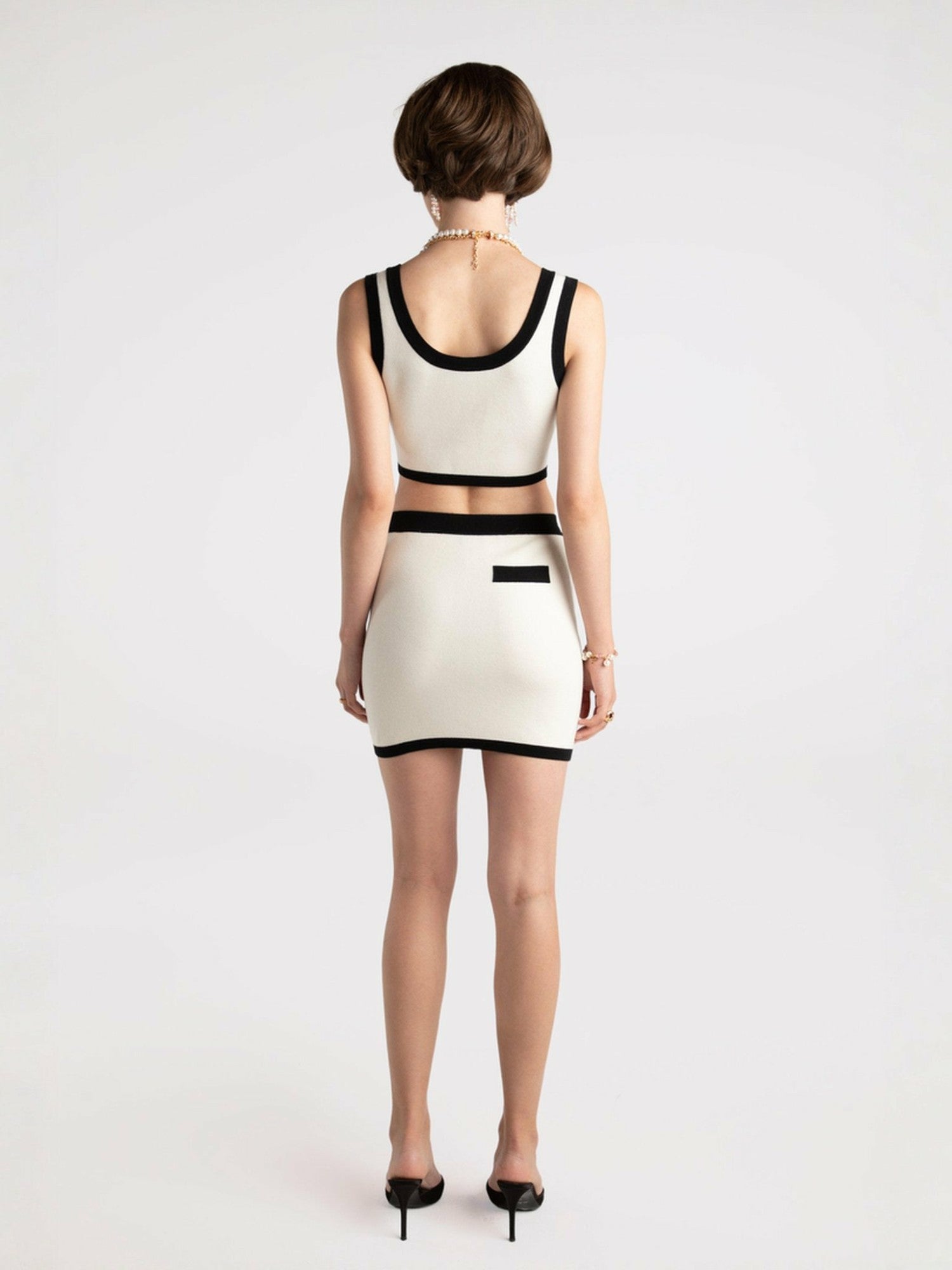 Matilda Knit Set: White Knit Set for Country Club Brunch | Nana Jacqueline