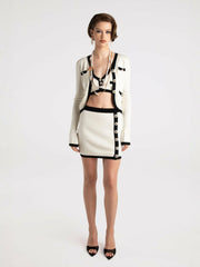 Matilda Knit Set: White Knit Set for Country Club Brunch | Nana Jacqueline