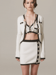 Matilda Knit Set: White Knit Set for Country Club Brunch | Nana Jacqueline