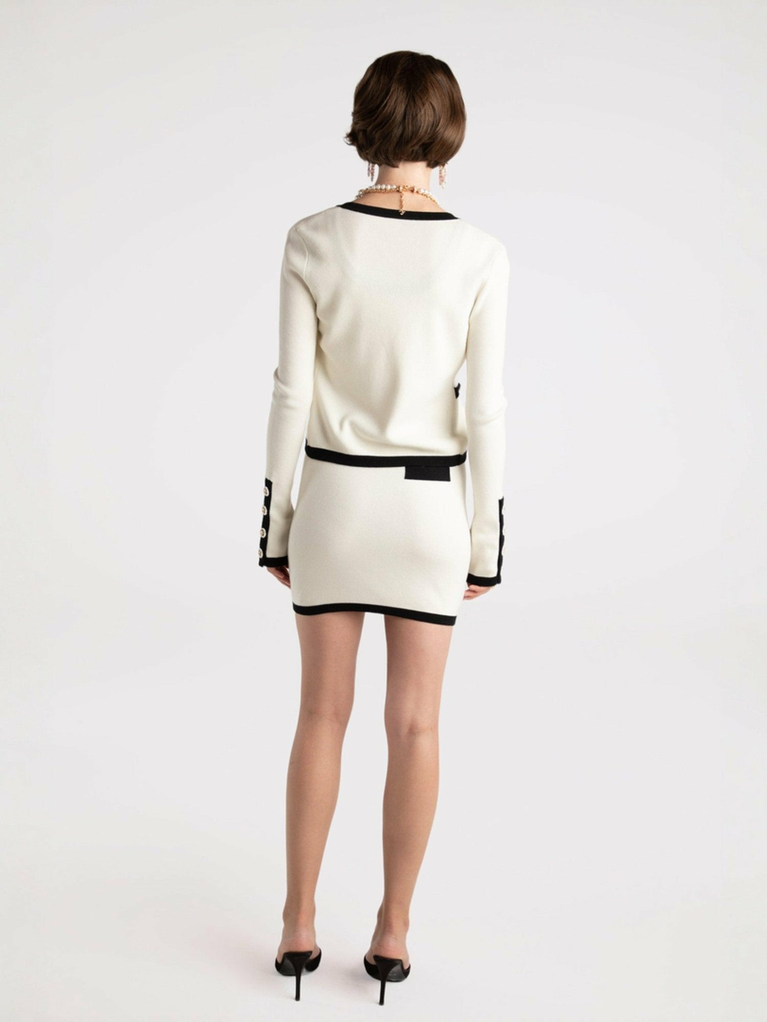 Matilda Knit Set: White Knit Set for Country Club Brunch | Nana Jacqueline
