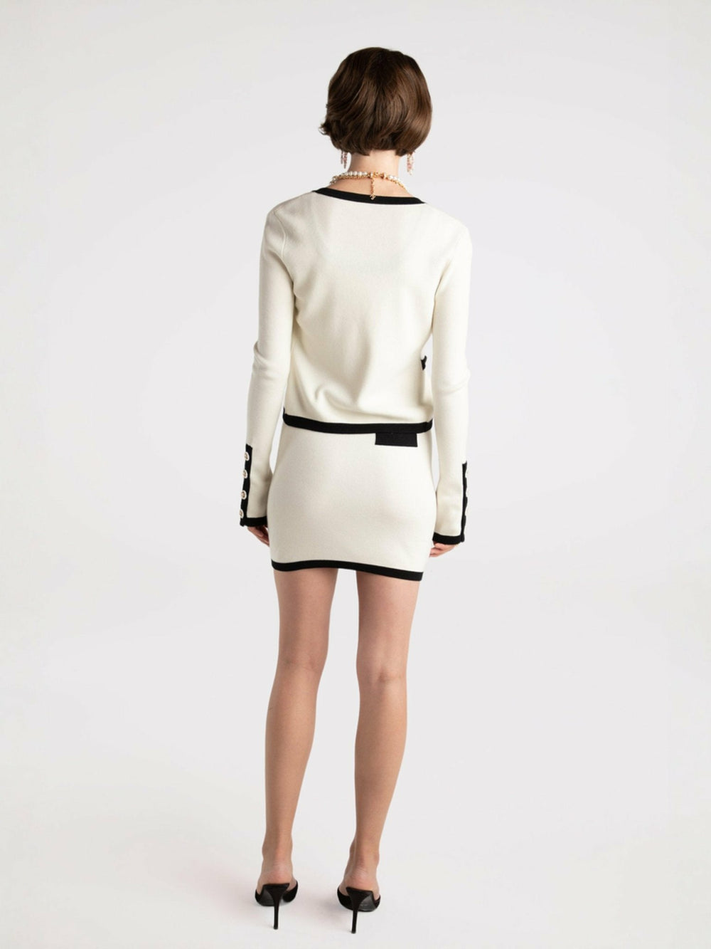 Matilda Knit Set: White Knit Set for Country Club Brunch | Nana Jacqueline