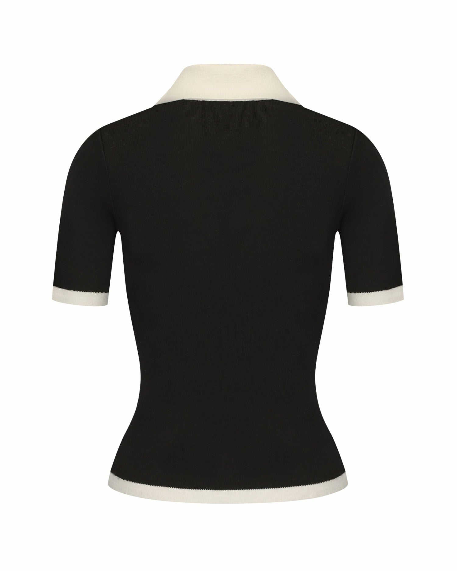 Hazel Polo Top: Black Knit Top for Country Club Brunch | Nana Jacqueline