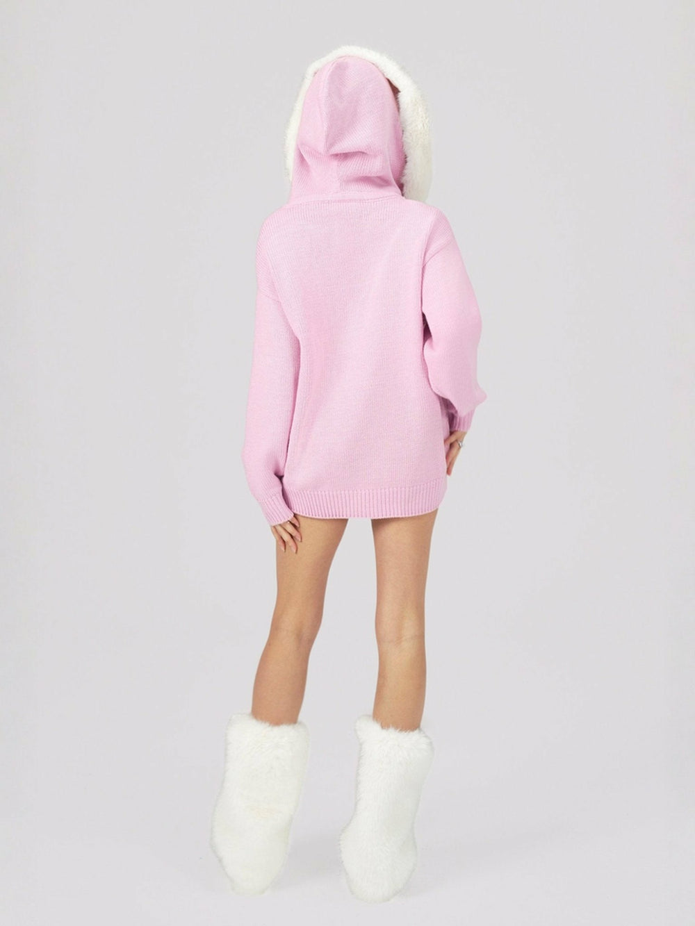 Ava Fur Sweatshirt: Pink Sweatshirt for Ski Trip | Nana Jacqueline