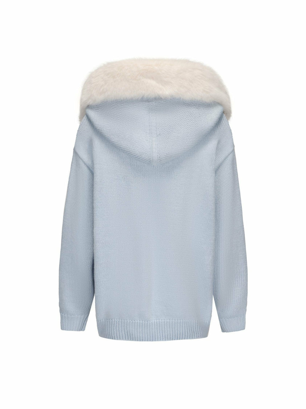 Ava Fur Sweatshirt: Blue Sweatshirt for Ski Resort | Nana Jacqueline