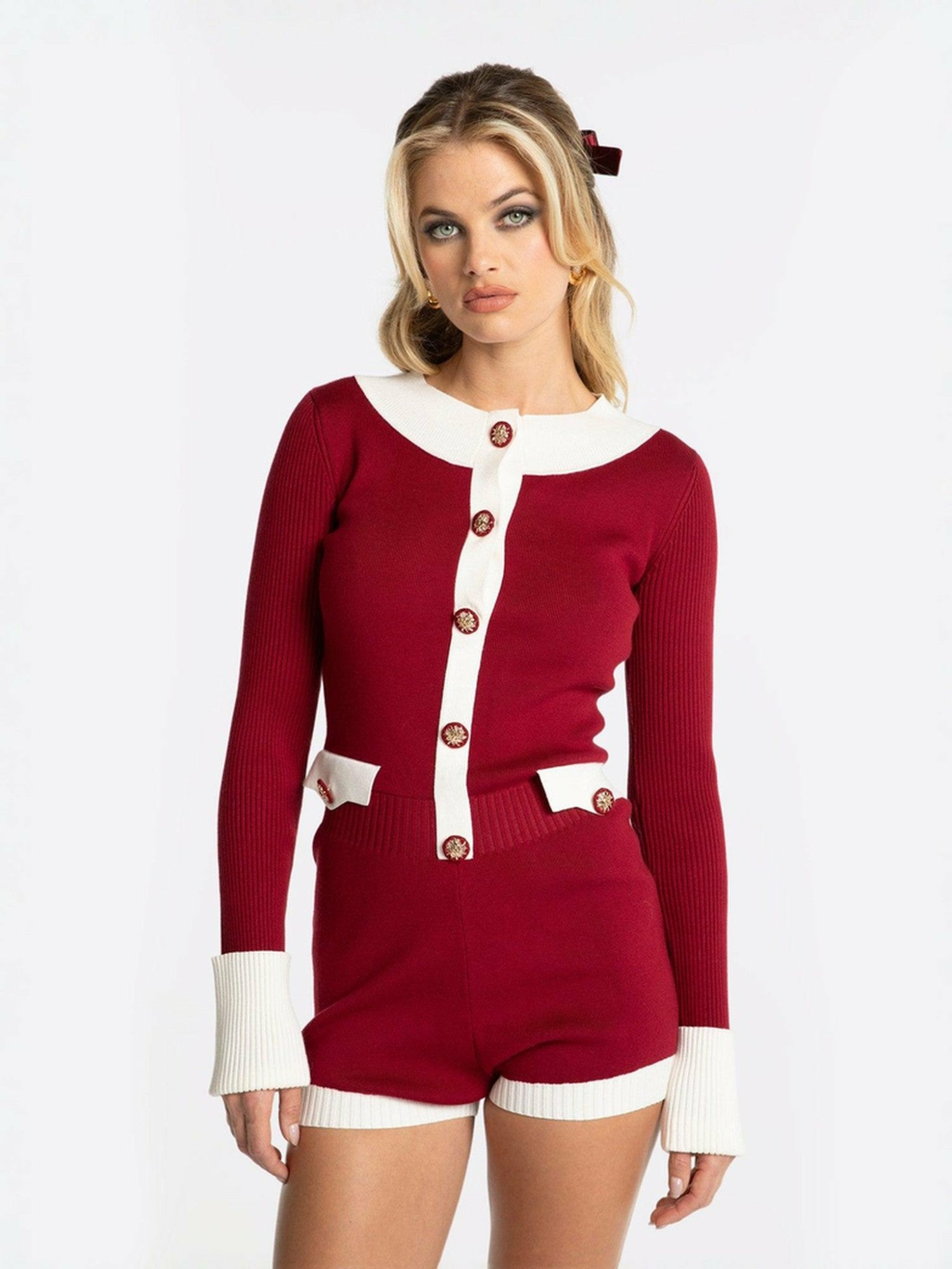 Francesca Jumpsuit: Red Jumpsuit for Holiday Party | Nana Jacqueline