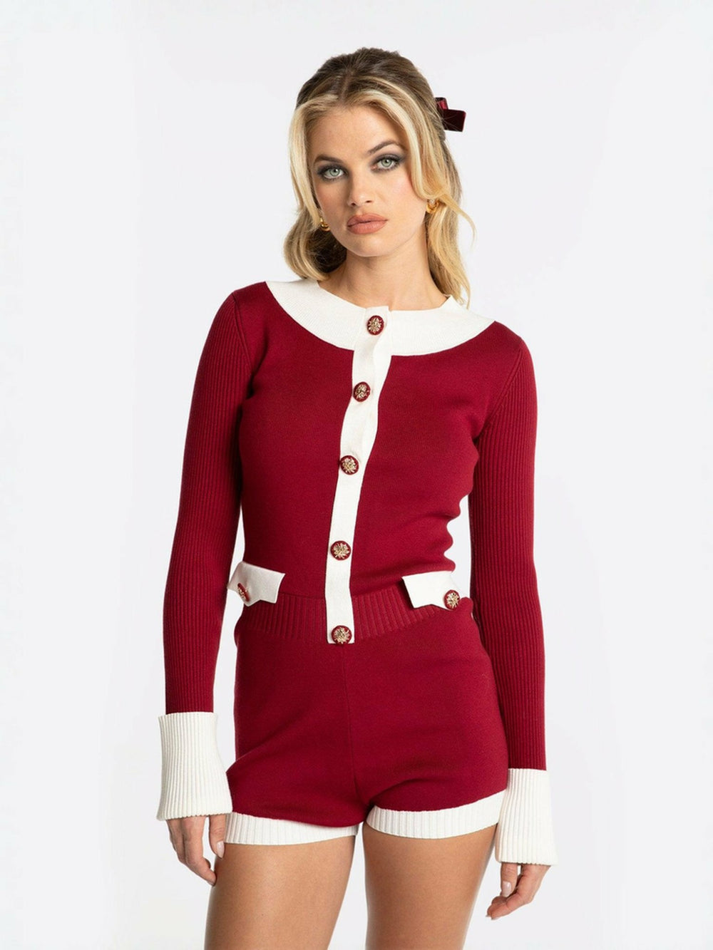Francesca Jumpsuit: Red Jumpsuit for Holiday Party | Nana Jacqueline
