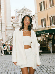 Marisa Top: Off-White Knit Tube Top for Resort Brunch | Nana Jacqueline