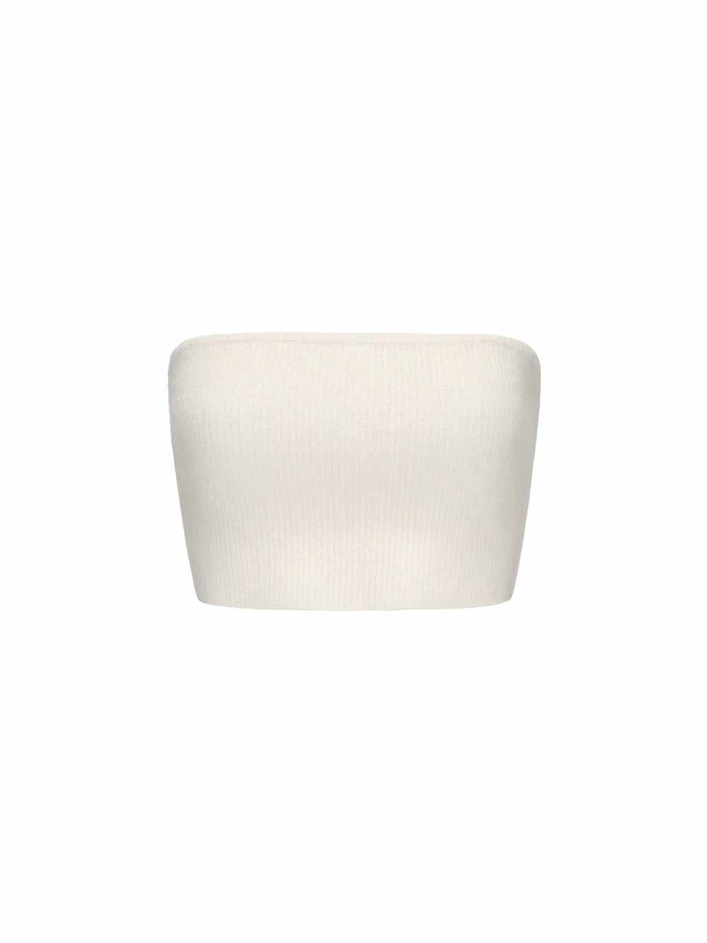 Marisa Top: Off-White Knit Tube Top for Resort Brunch | Nana Jacqueline