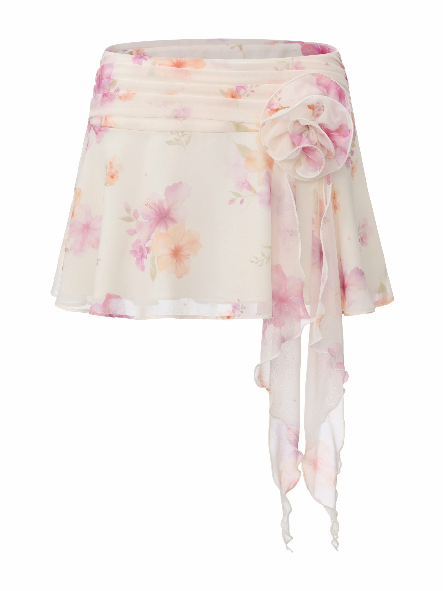 Ophelia Rosette Floral Ivory Skirt | Nana Jacqueline