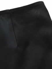 Ayla Satin Mini Black Skirt | Nana Jacqueline