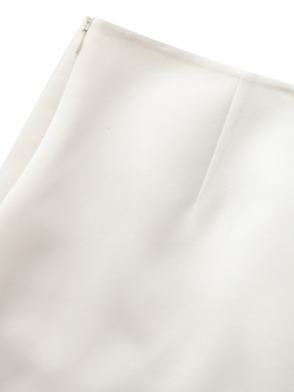Ayla A-Line Satin White Skirt | Nana Jacqueline