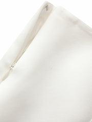 Ayla A-Line Satin White Skirt | Nana Jacqueline