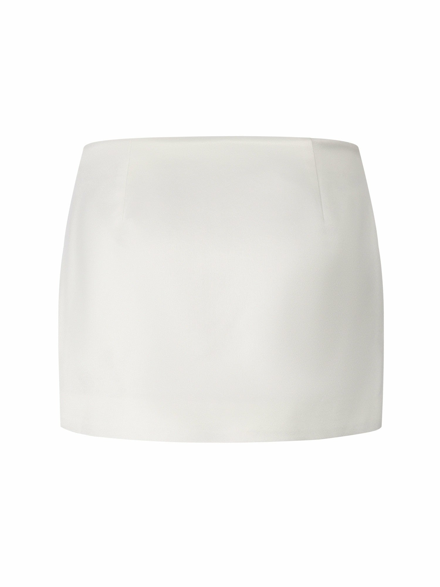 Ayla A-Line Satin White Skirt | Nana Jacqueline