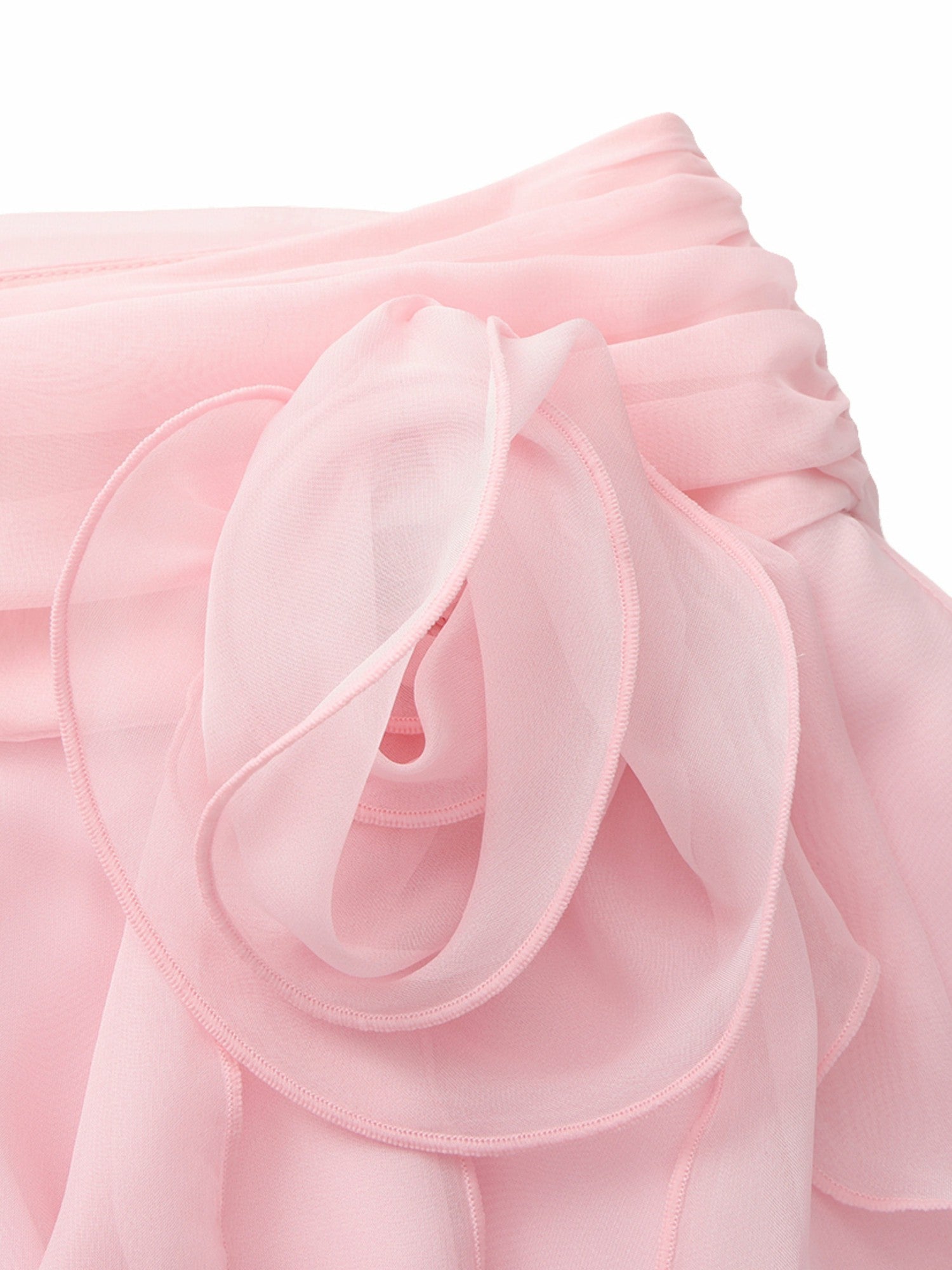 Ophelia Rosette Ruched Pink Skirt | Nana Jacqueline