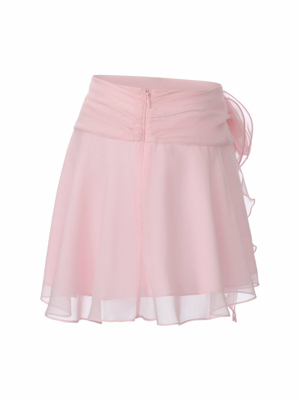 Ophelia Rosette Ruched Pink Skirt | Nana Jacqueline