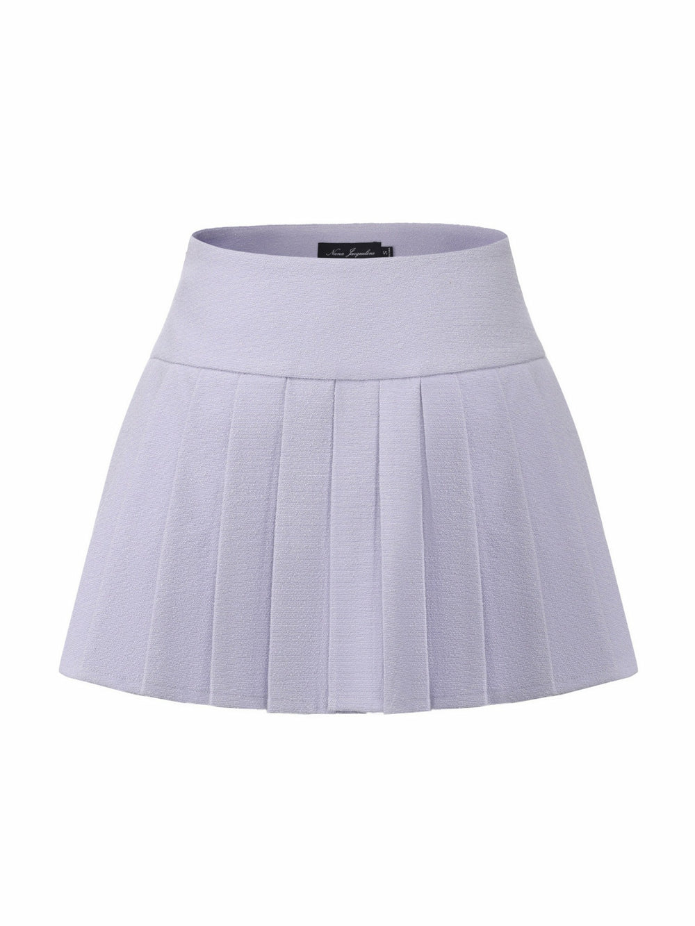 Camille Tailored Pleated Purple Mini Skirt: Purple Mini Skirt for Garden Party | Nana Jacqueline