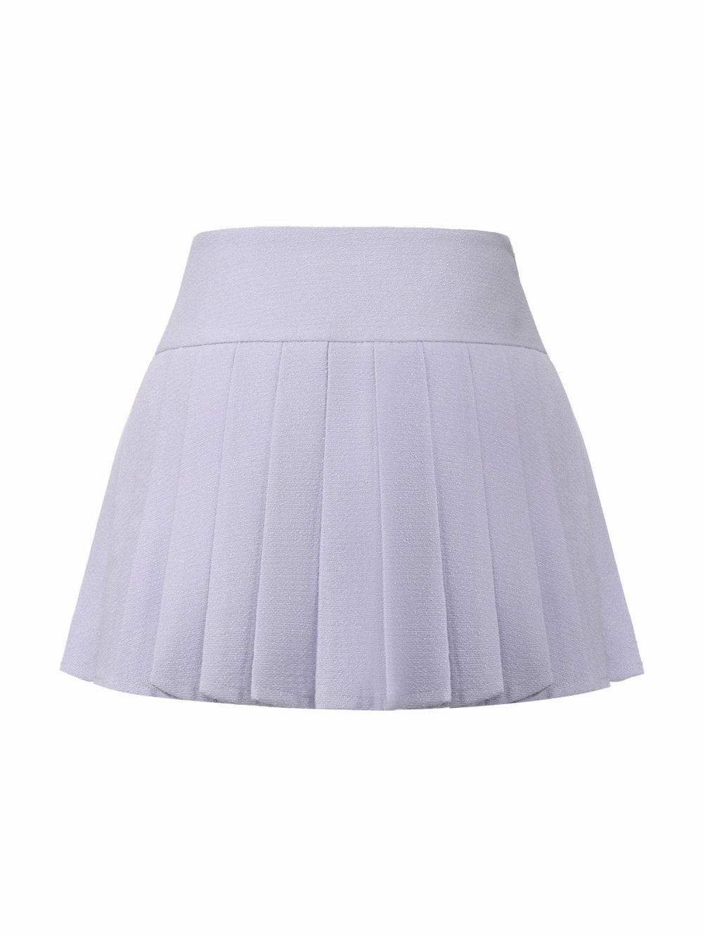 Camille Tailored Pleated Purple Mini Skirt: Purple Mini Skirt for Garden Party | Nana Jacqueline