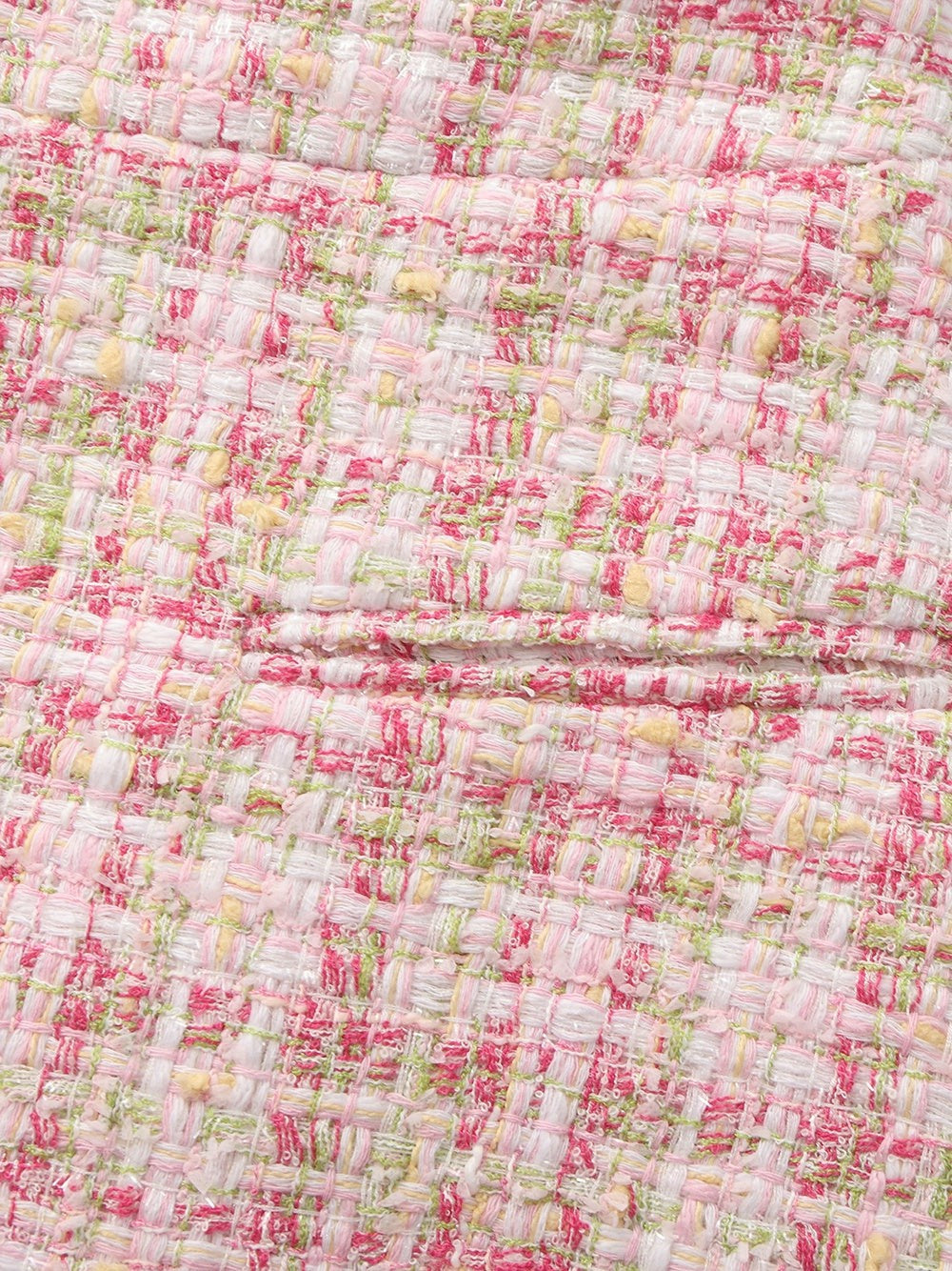 Bianca Metallic-Woven Tweed Pink A-Line Skirt | Nana Jacqueline