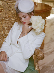 Alexandra Illusion Lace White Skirt | Nana Jacqueline