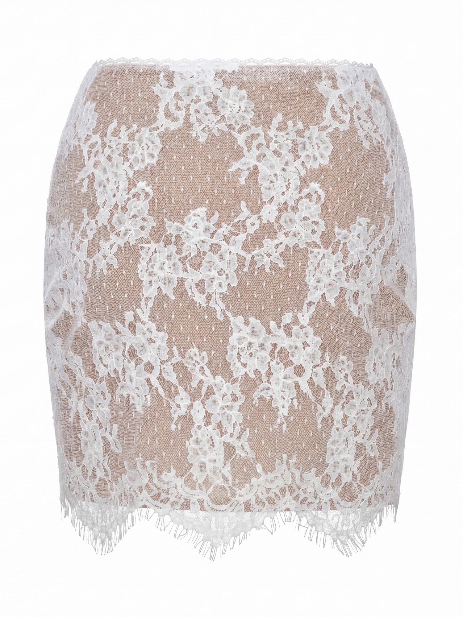Alexandra Illusion Lace White Skirt | Nana Jacqueline