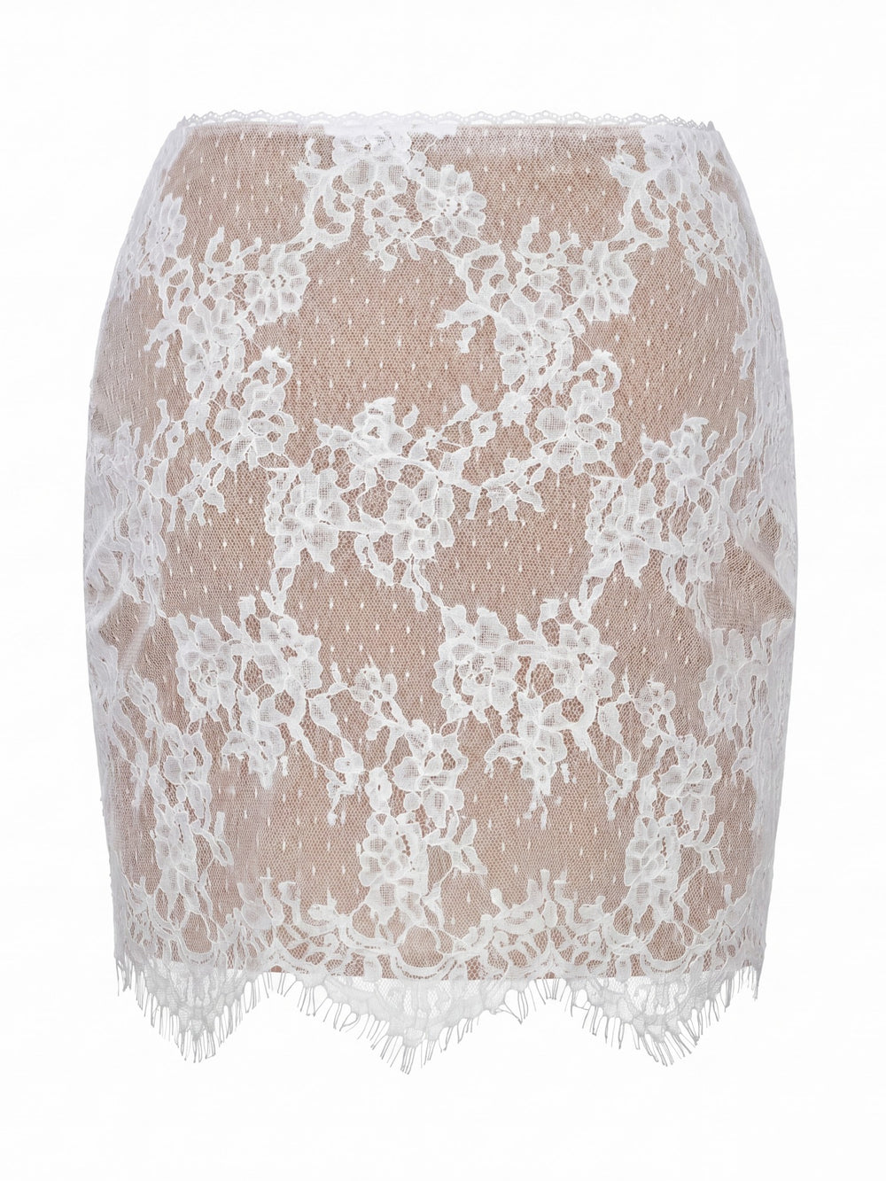 Alexandra Illusion Lace White Skirt | Nana Jacqueline
