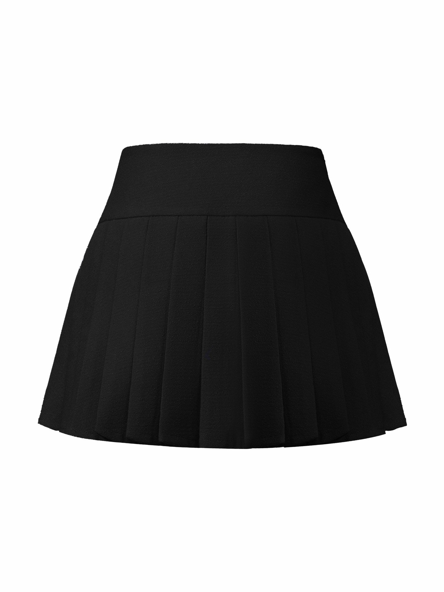 Camille Tailored Pleated Black Mini Skirt: Black Mini Skirt for Girls' Night Out | Nana Jacqueline