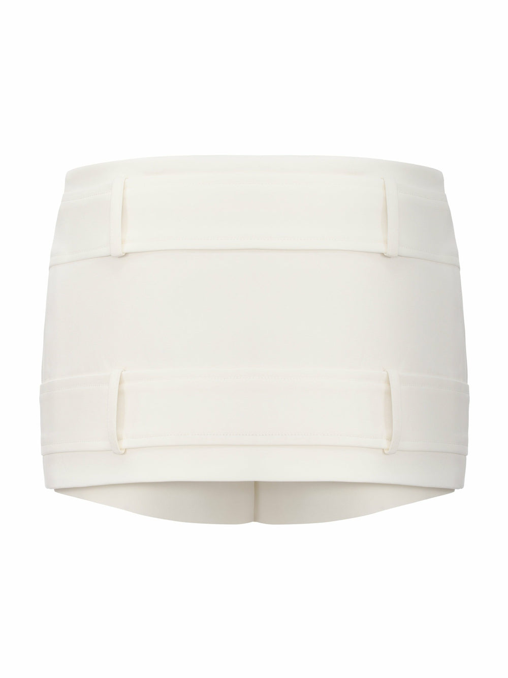 Lou Double-Belt Buckle White Skort | Nana Jacqueline