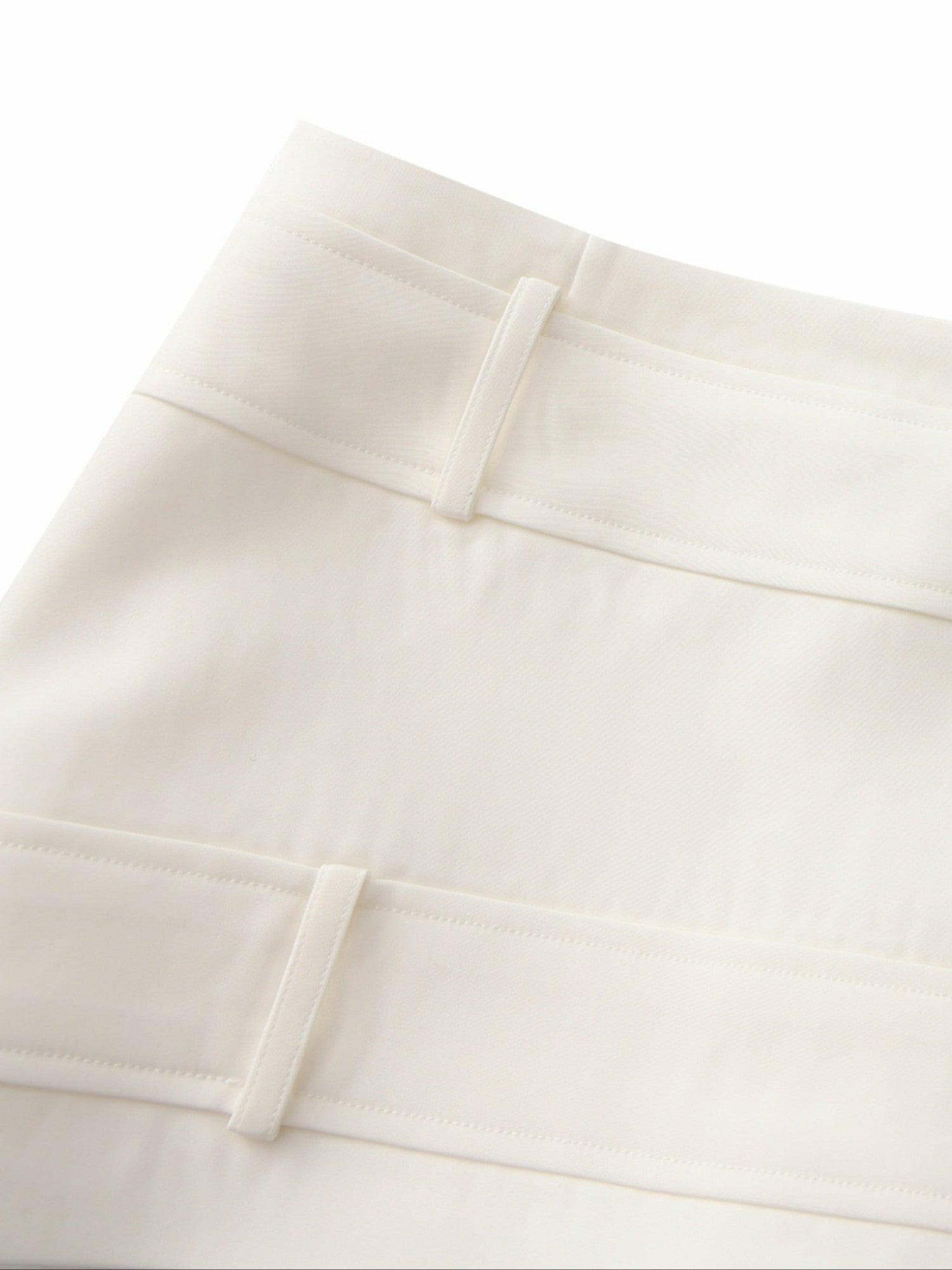 Lou Double-Belt Buckle White Skort | Nana Jacqueline