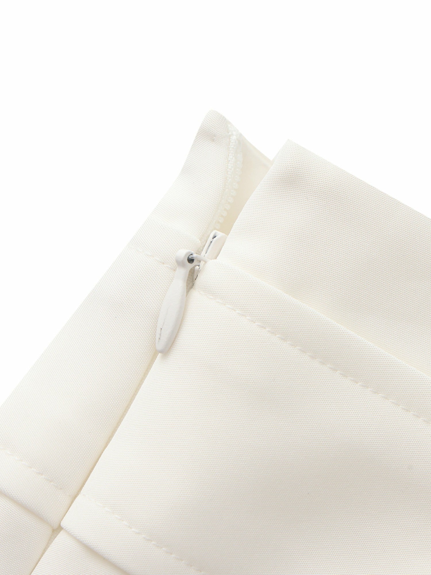 Lou Double-Belt Buckle White Skort | Nana Jacqueline