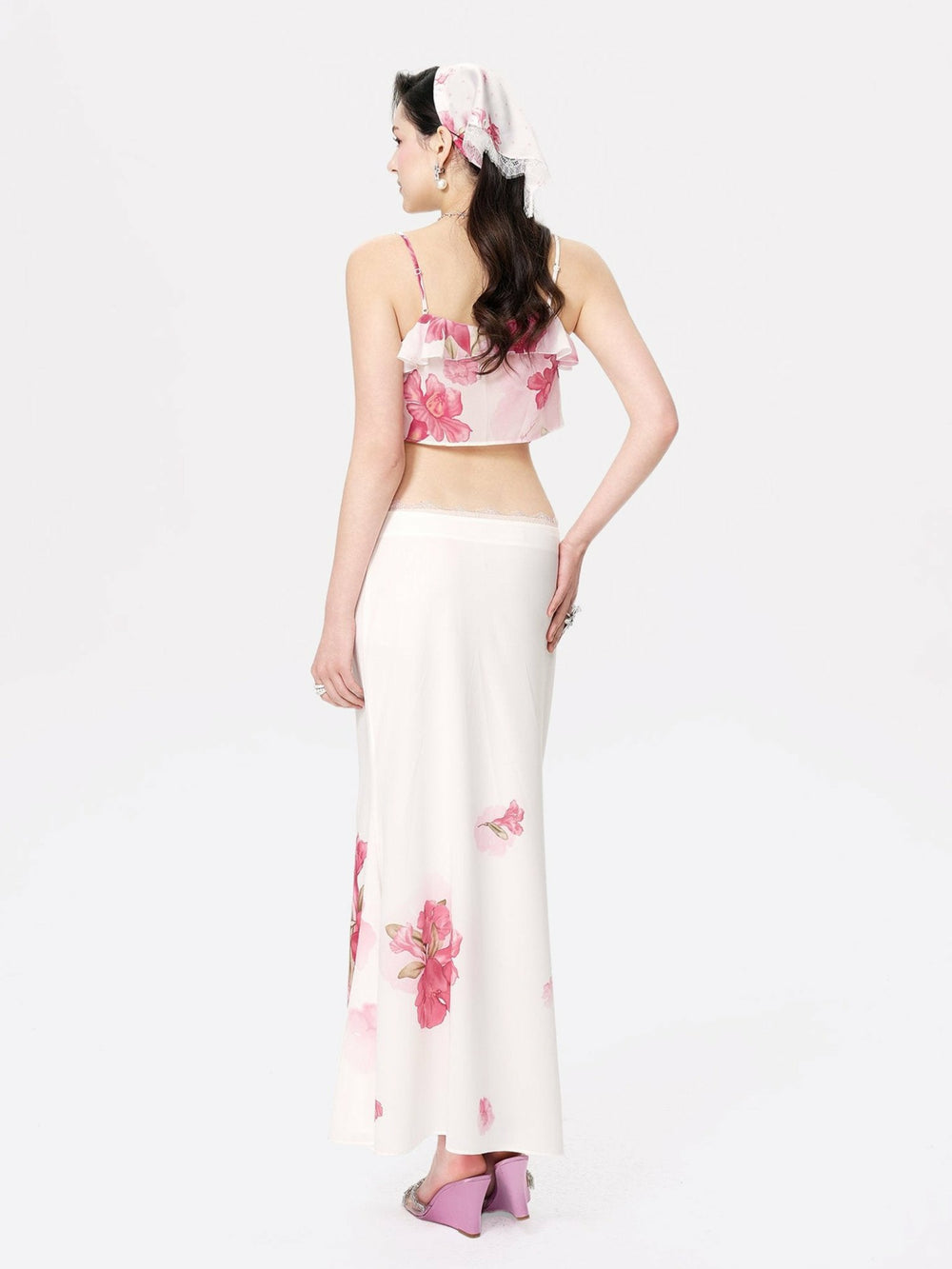 Vivienne Skirt: Pink Maxi Skirt for Garden Party | Nana Jacqueline