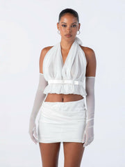 Giselle Skirt: White Mini Skirt for Bachelorette Party | Nana Jacqueline