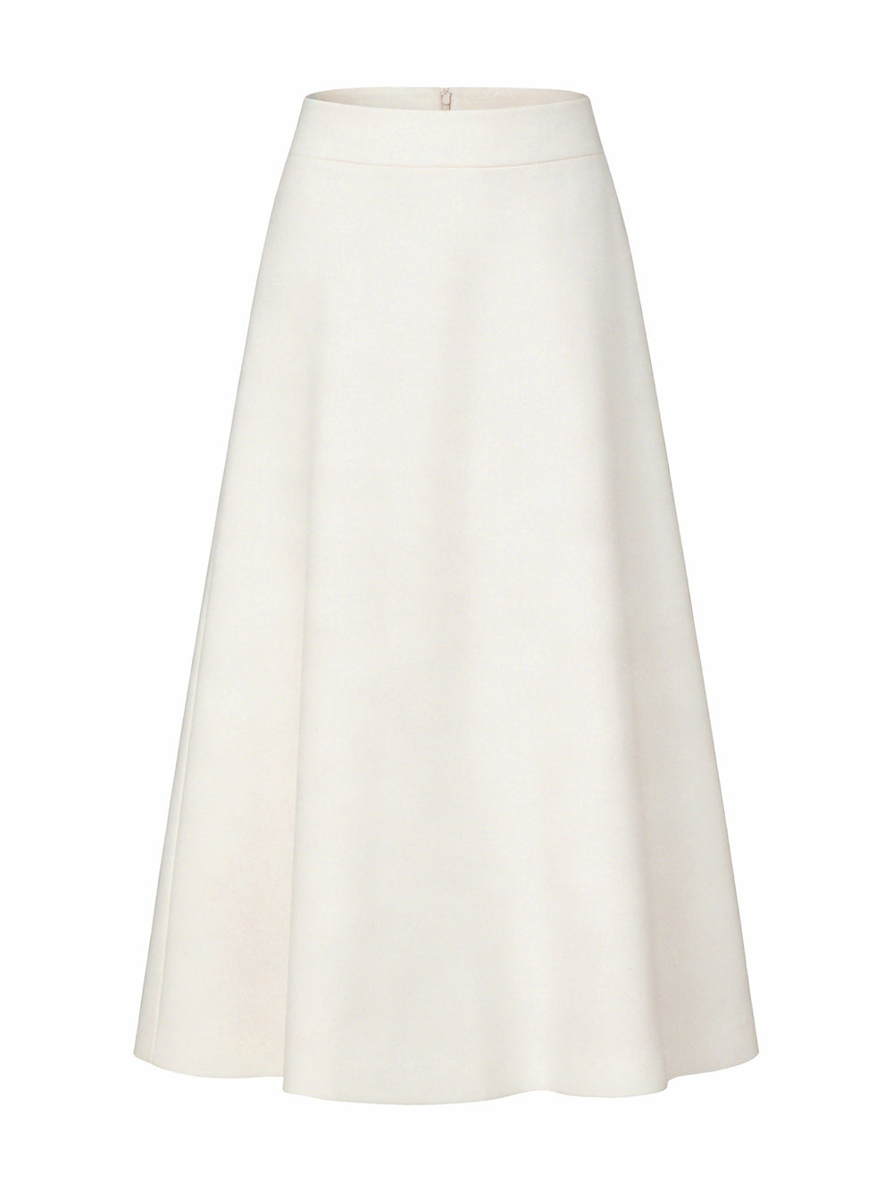 Natalia Tailored A-Line White Midi Skirt: White Midi Skirt for Bridal Shower | Nana Jacqueline