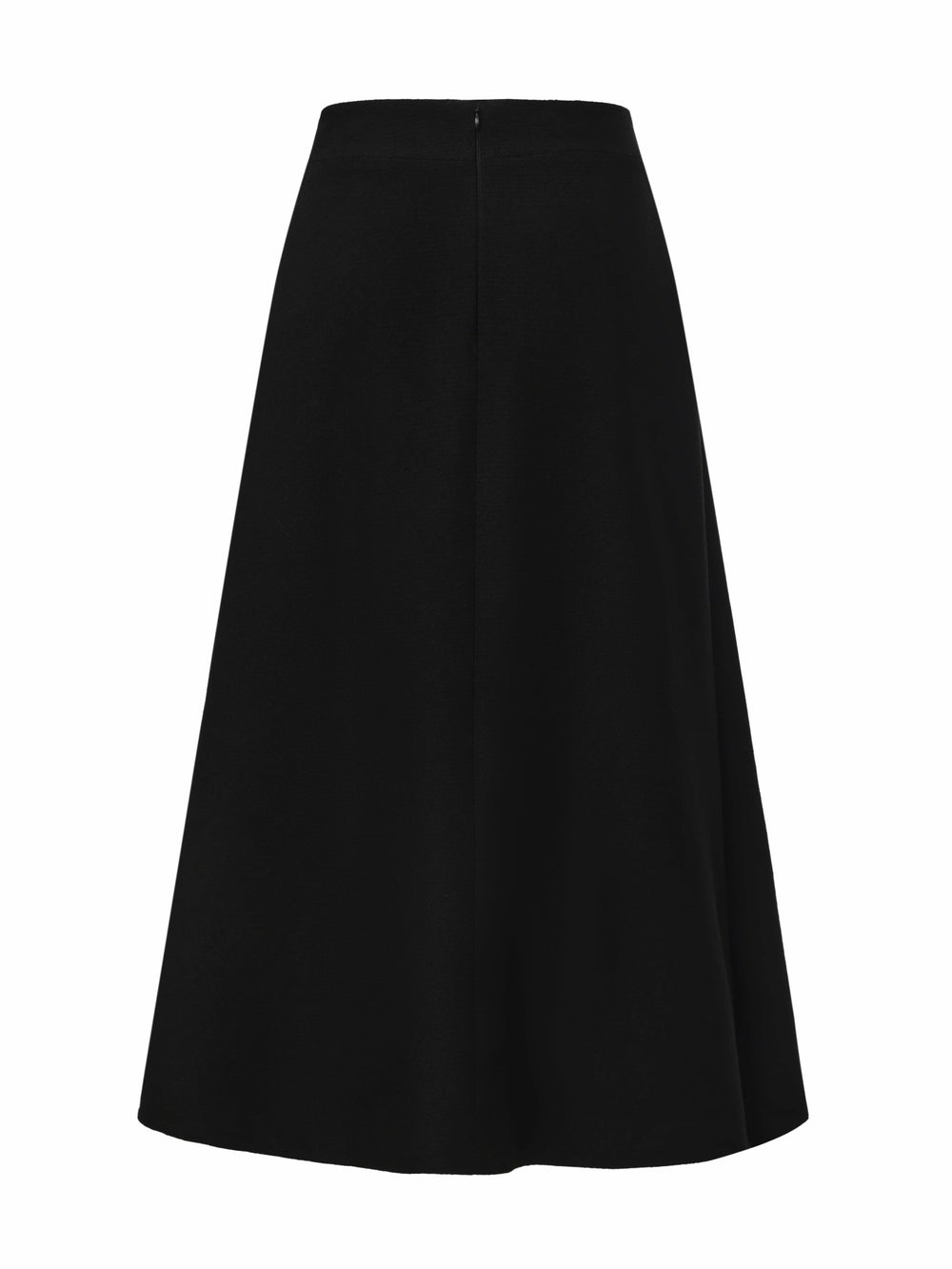 Natalia Tailored A-Line Black Midi Skirt: Black Midi Skirt for Cocktail Party | Nana Jacqueline