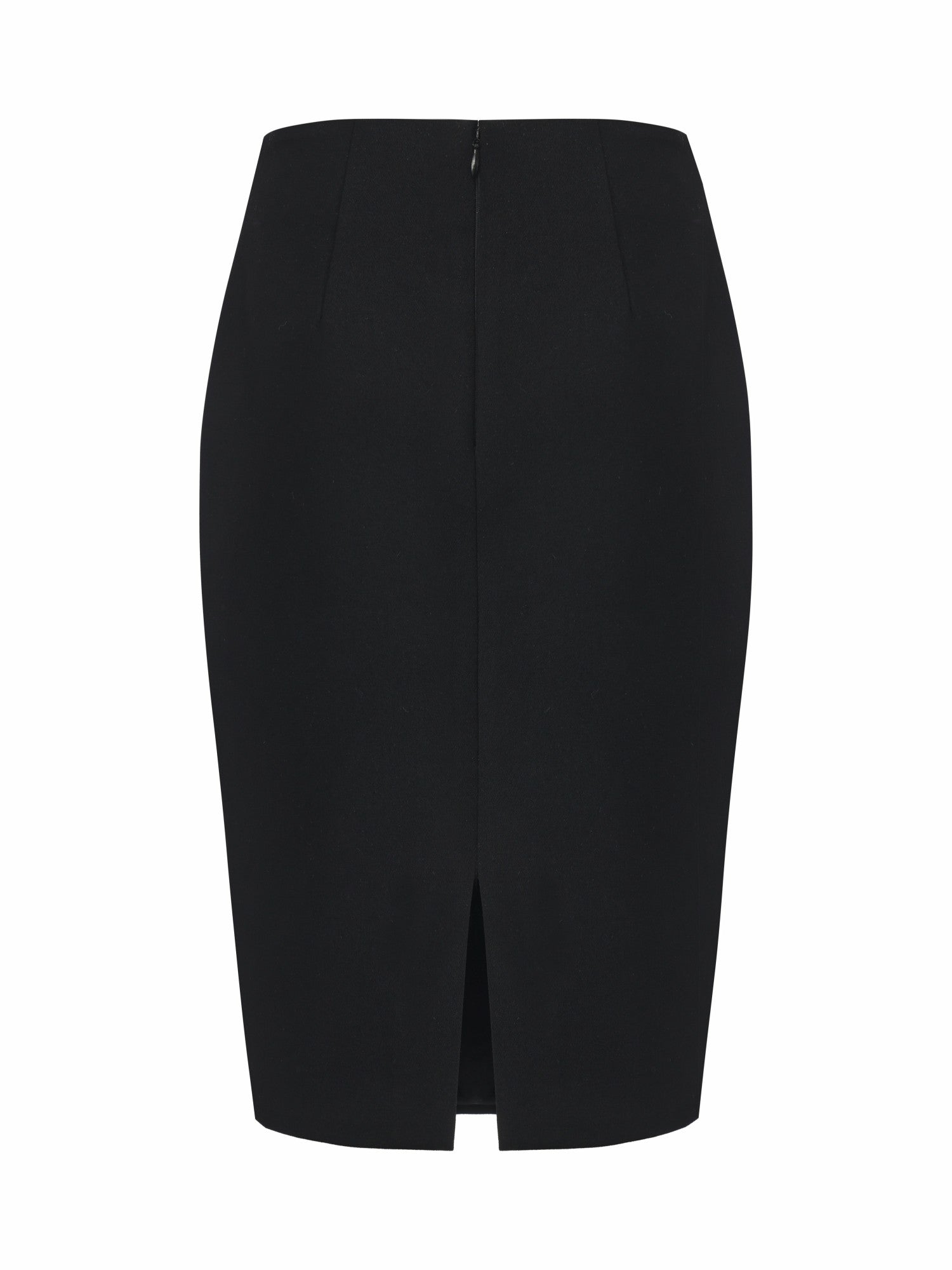 Yvette Tailored Black Pencil Structured Skirt | Nana Jacqueline