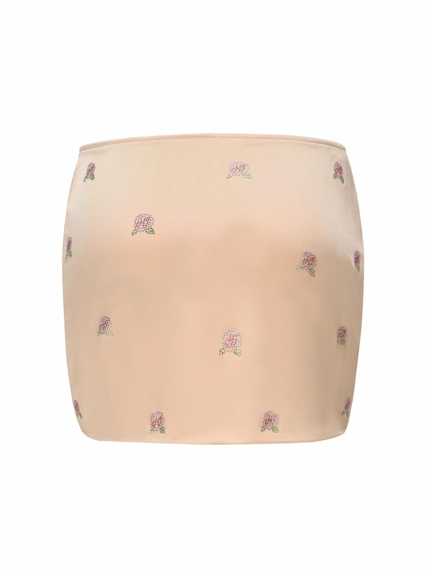 Rosana Embroidered Skirt: Tan Mini Skirt for Date Night | Nana Jacqueline