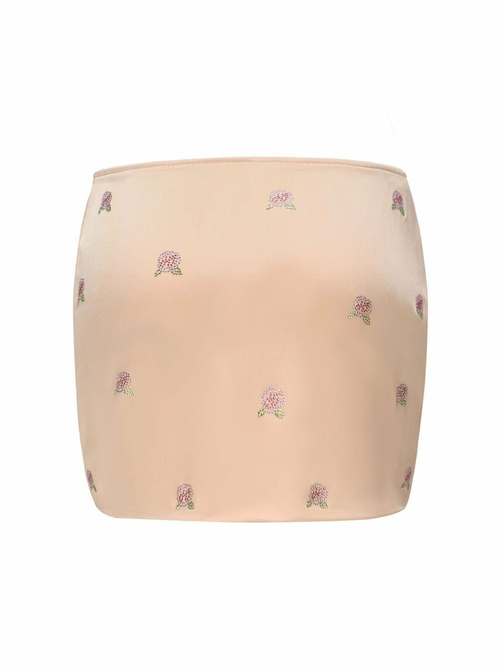 Rosana Embroidered Skirt: Tan Mini Skirt for Date Night | Nana Jacqueline